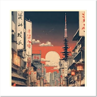 japan tokyo vintage travel tourism 2 Posters and Art